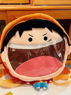 New ONE PIECE Luffy Shoulder Bag Messenger Bag Backpack Anime plush big mouth